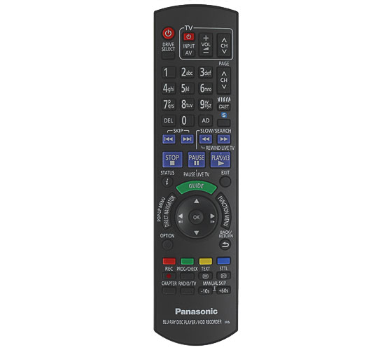 PANASONIC DMRHW100EBK PVR HD HDD RECORDER REMOTE CONTROL eBay
