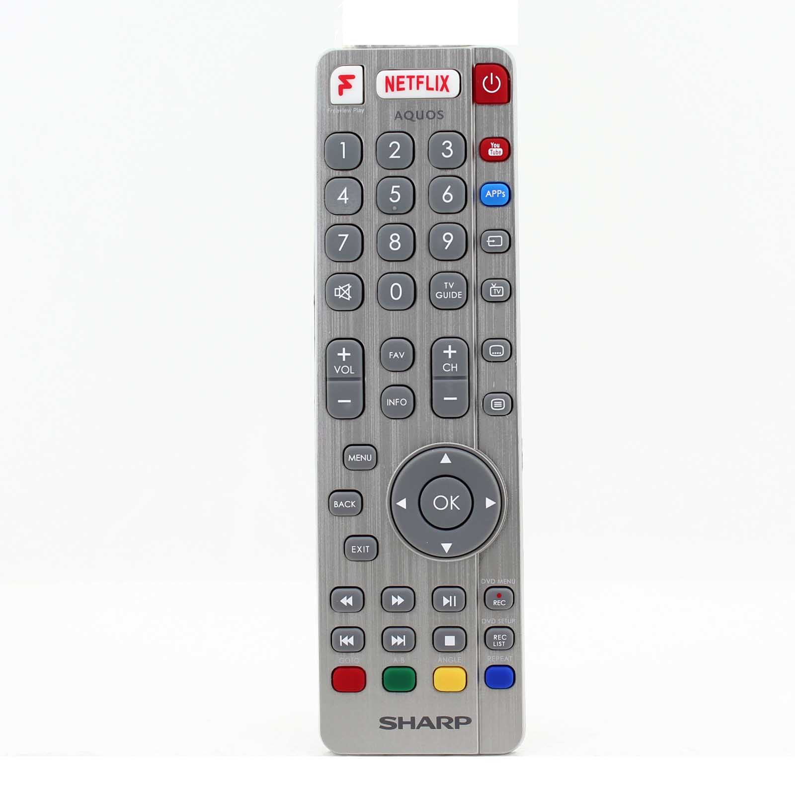 Genuine SHWRMC0121 New Remote Control Sharp Aquos Smart TV Netflix Freeview Play